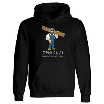 HOODIES AND SWEATSHIRTS | Buzz Saw PR1041912X "I Build Things What's Your Superpower" Heavy Blend Hooded Sweatshirt - 2XL, 黑色的