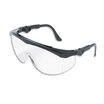 护眼| MCR Safety TK110 Tomahawk黑色尼龙框架环绕式安全眼镜-透明镜片(12个/盒)